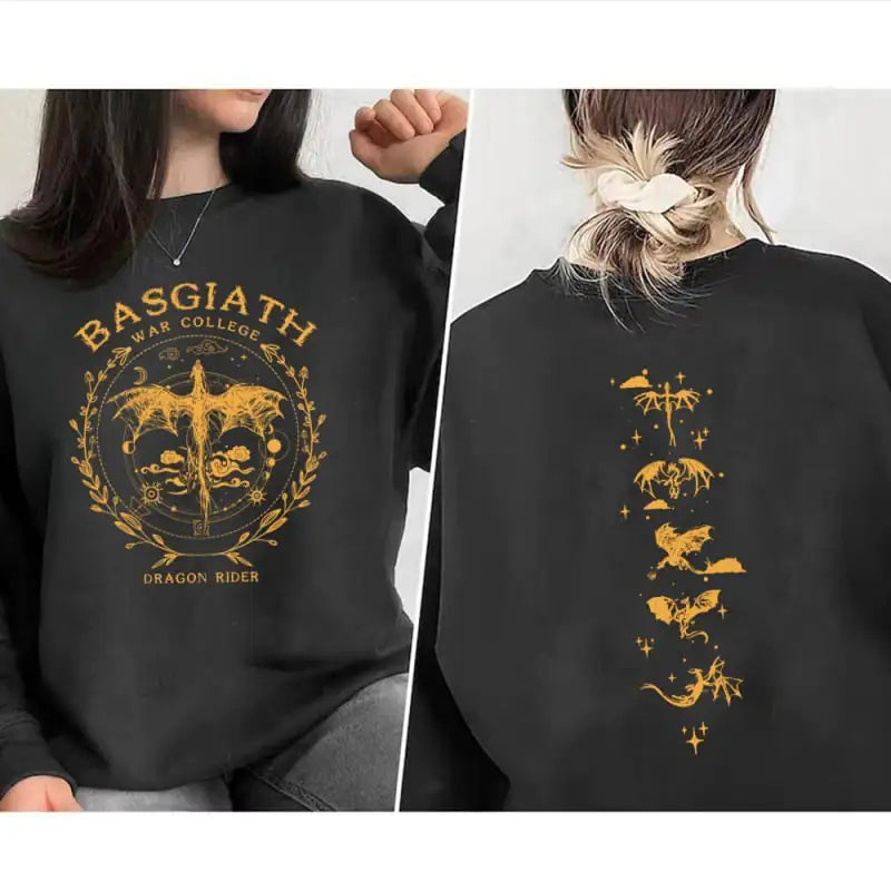 Gold Dragon Fourth Wing Basgiath Sweatshirt
