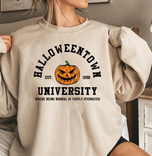 Colorful Pumpkin Printed Halloween Sweater