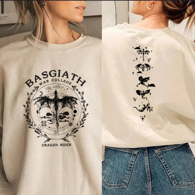 Gold Dragon Fourth Wing Basgiath Sweatshirt