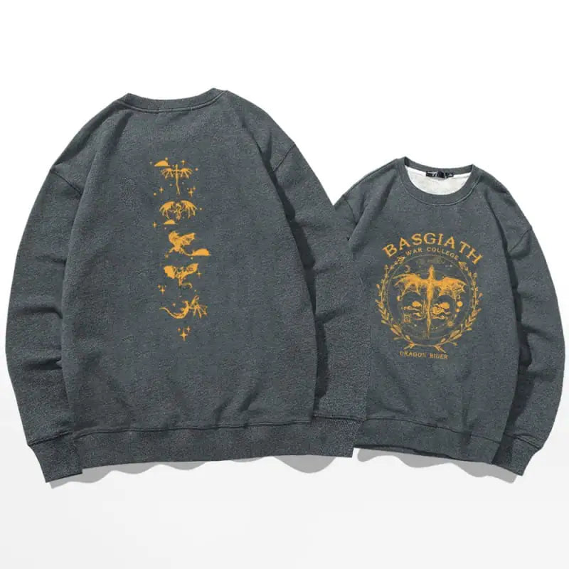 Gold Dragon Fourth Wing Basgiath Sweatshirt