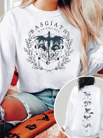 Gold Dragon Fourth Wing Basgiath Sweatshirt