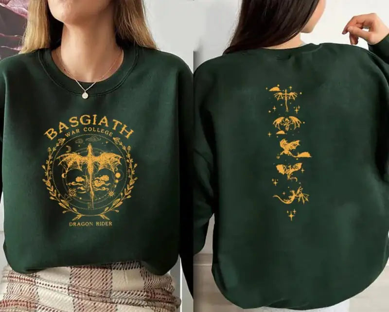 Gold Dragon Fourth Wing Basgiath Sweatshirt