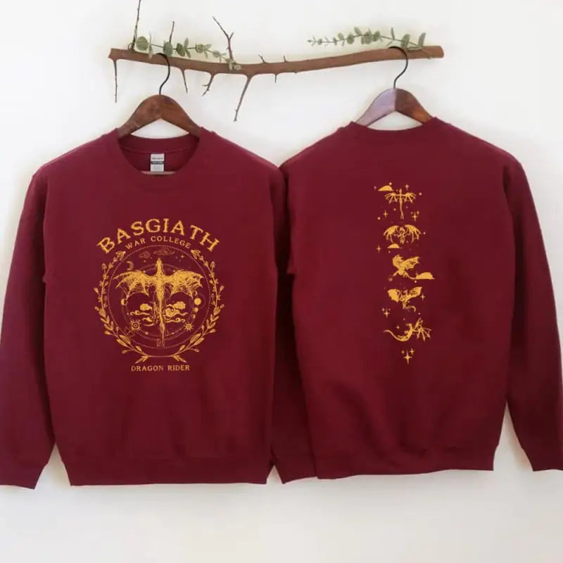 Gold Dragon Fourth Wing Basgiath Sweatshirt