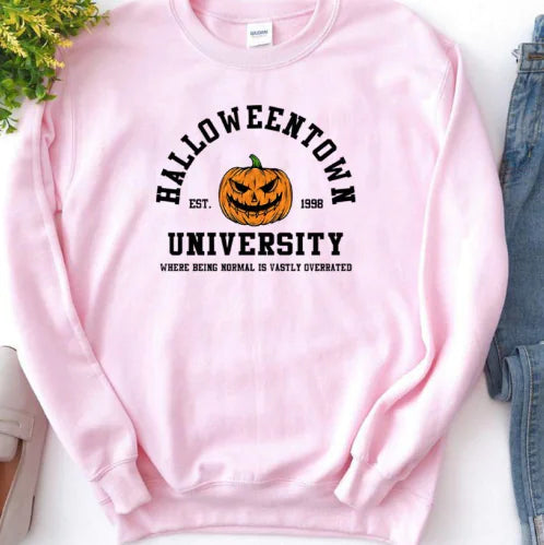 Colorful Pumpkin Printed Halloween Sweater