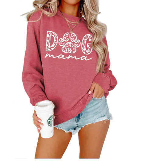 Loose Autumn Winter Dog Mom Style Shirt