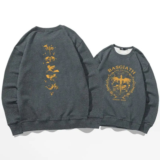 Gold Dragon Fourth Wing Basgiath Sweatshirt