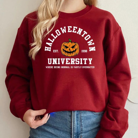 Colorful Pumpkin Printed Halloween Sweater